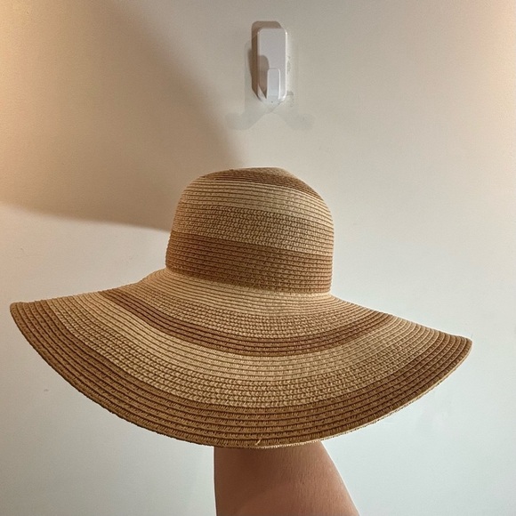SOMETHING  SPECIAL 100% Paper Striped bohemian Sun Hat - Picture 2 of 4
